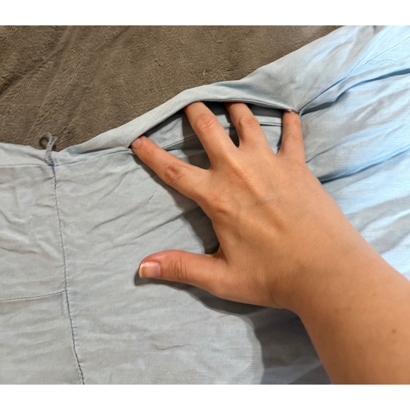 NWT Lulus Size Small Pleasant Cutie Blue Chambray Collared Midi Dress Pockets - Picture 10 of 11